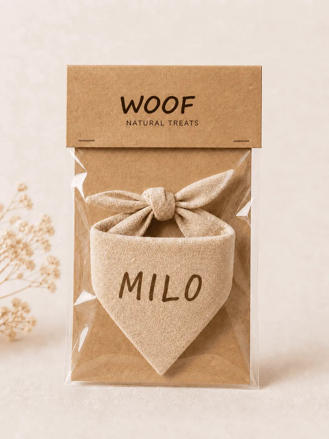 Woof bandana with your name